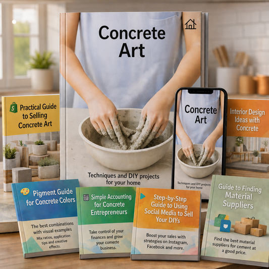Complete Concrete Art Course + 8 FREE BONUSES